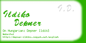ildiko depner business card